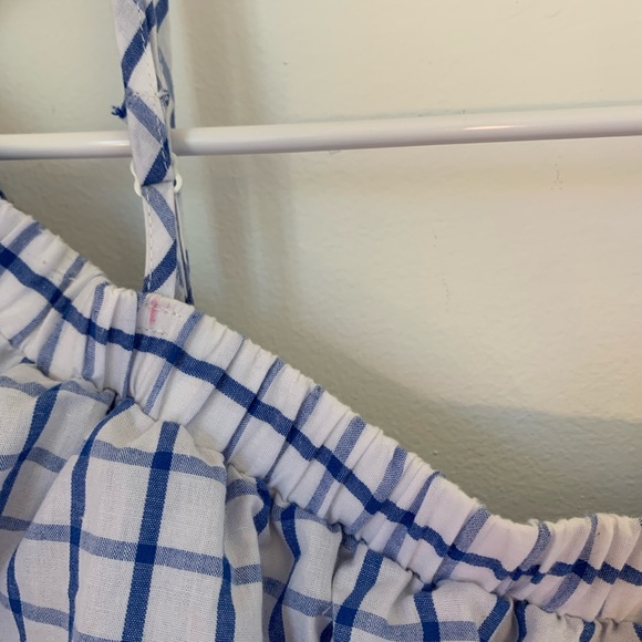 Flying Tomato Off Shoulder Gingham Sun Dress Flaw - Picture 8 of 9